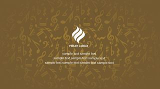 音乐元素名片背景PSD分层素