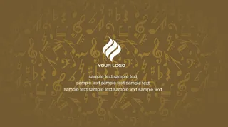 音乐元素名片背景PSD分层素