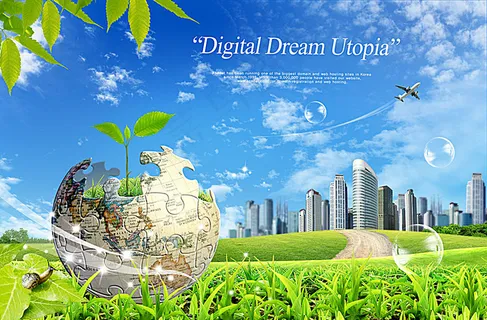 绿色环保展板背景