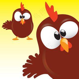 可爱的金鸡字符