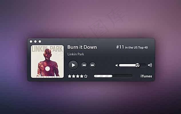 网页音乐播放器UI素材