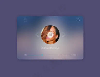 最小音乐播放器移动手机APP界面UI