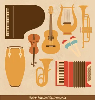 复古的乐器组