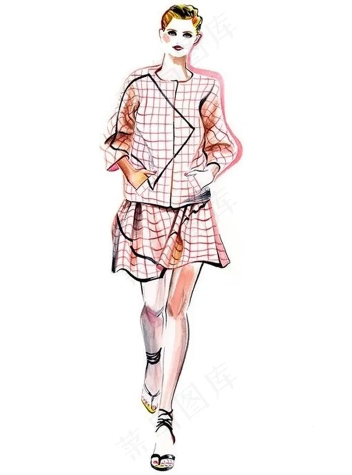 服装设计手绘效果图