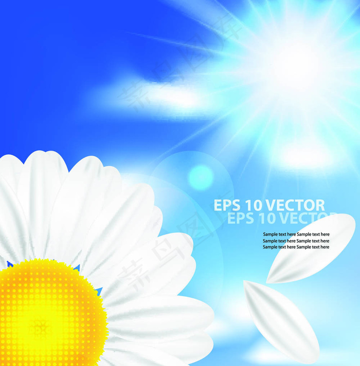 卡通向日葵背景02矢量