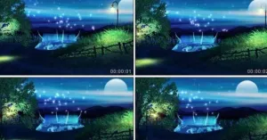 萤火虫舞台背景视频素材