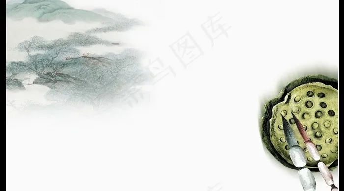 水墨 背景图片(3681X2244(DPI:500))psd模版下载