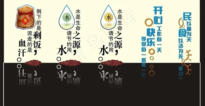 企业文化食堂文化设计图片cdr矢量模版下载