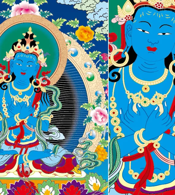唐卡Ai法身金刚持矢量图（鄙视那些...ai矢量模版下载