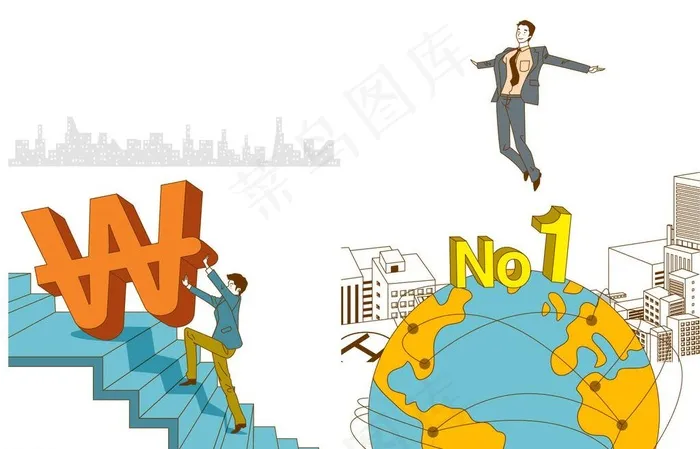 商业人物图片ai矢量模版下载
