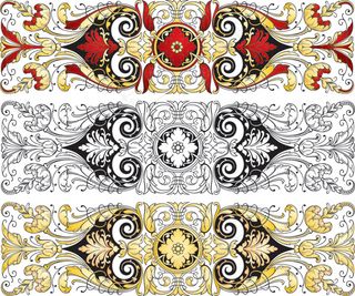 古典吉祥花纹图案矢量图