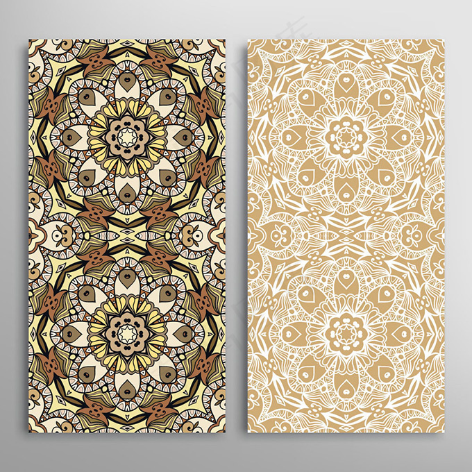 古典花纹名片卡片