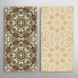 古典花纹名片卡片