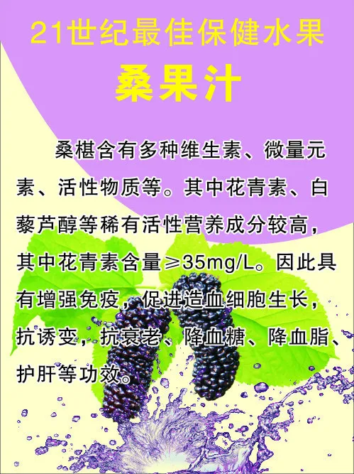 桑果汁海报cdr矢量模版下载