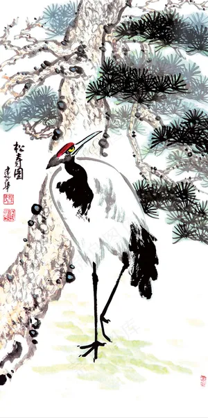 松鹤延年图片 松鹤延年图片
