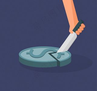 切割钱币的手臂