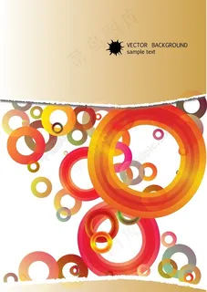 彩圈背景矢量图