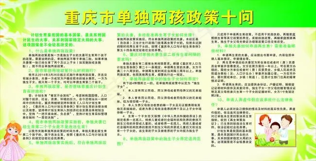 单独两孩政策十问cdr矢量模版下载