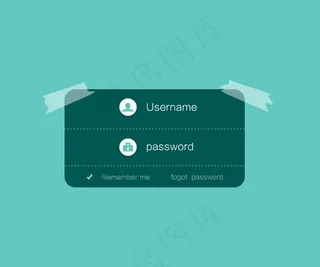 个人网页登陆框PSD模板