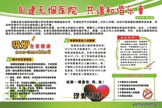 创建无烟医院展板设计