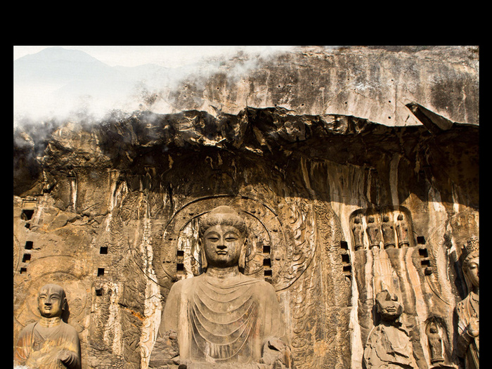 河南洛阳龙门石窟旅行社旅游宣传海报