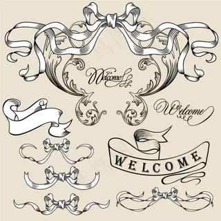 矢量花纹素材下载