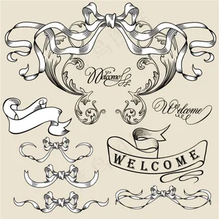 矢量花纹素材下载