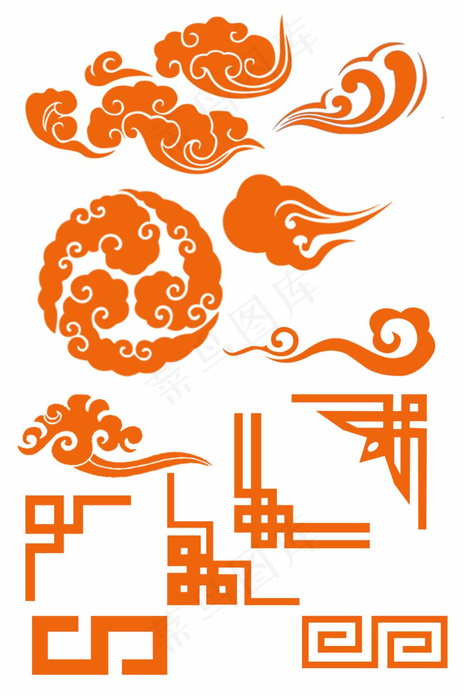 psd翔云 中国风 广告装饰 祥云角花