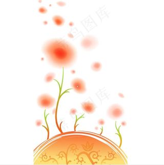 水彩画抽象艺术矢量画