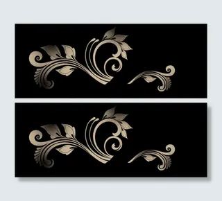 欧式复古花纹ps分层素材