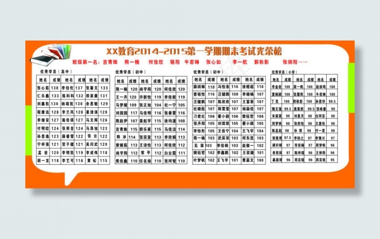 光荣榜CDR高清下载cdr矢量模版下载