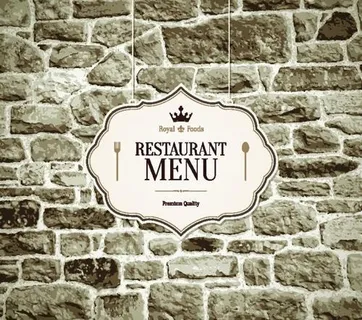 餐厅的食物菜单覆盖向量02皇家