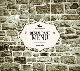 餐厅的食物菜单覆盖向量02皇家