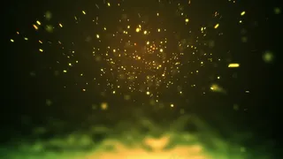 黄色的“萤火虫”运动背景摘要可视化...