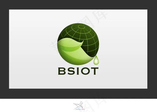 绿色能源类简洁logo设psd模版下载