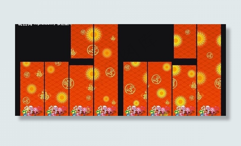 春节大门柱包柱画图片cdr矢量模版下载