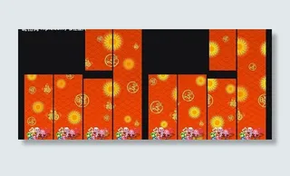 春节大门柱包柱画图片