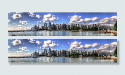 温哥华天际线全景图片