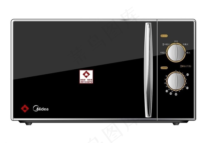 美的 镜面 面板 微波炉图片