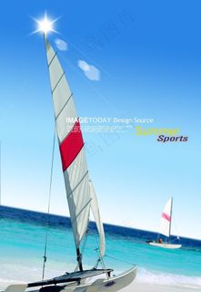 海边帆船素材图片