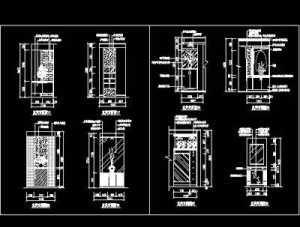 玄关，隔断装饰cad施工图3