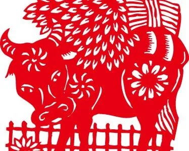 2009新春金牛剪纸矢量图03ai矢量模版下载