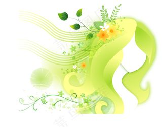 梦中的女人头像矢量素材