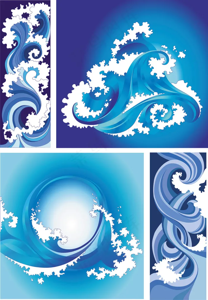 海浪——矢量素材