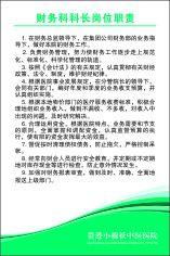 财务科科长岗位cdr矢量模版下载