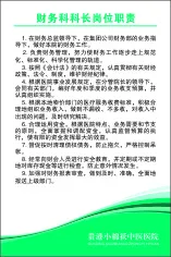 财务科科长岗位cdr矢量模版下载