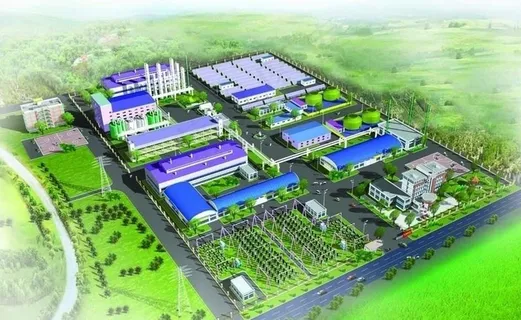 小型工业园区工厂厂房鸟瞰效果图（缺...