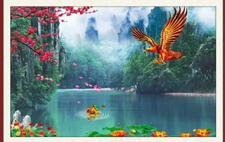 山水风景画图片