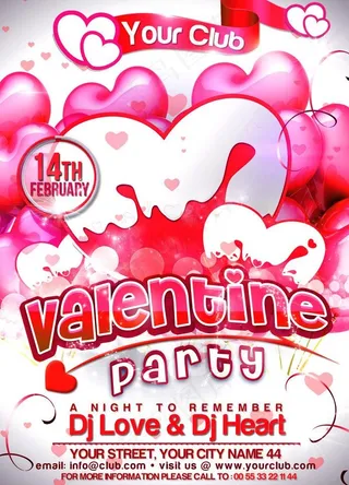 情人节海报 爱情派对图片