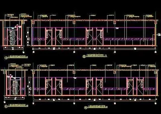 二层儿科诊室走道立面图-门诊、急诊...